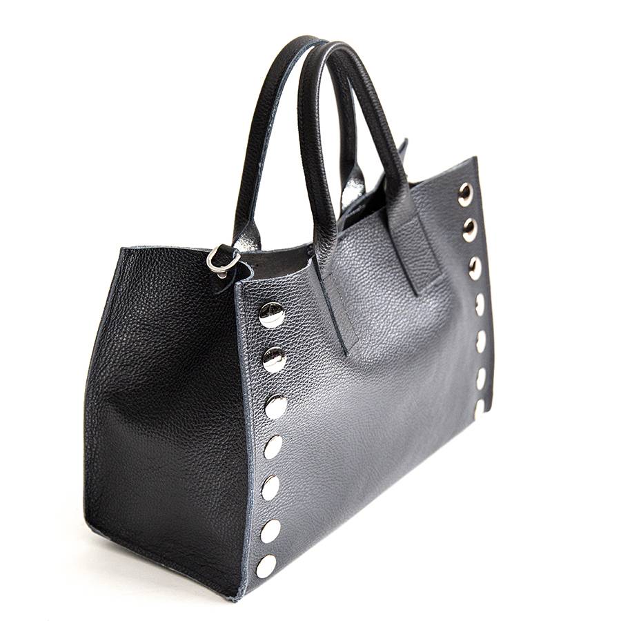 Laura Di Maggio SAM BIG – Shopping con borchie in pelle nera Vendite Flash