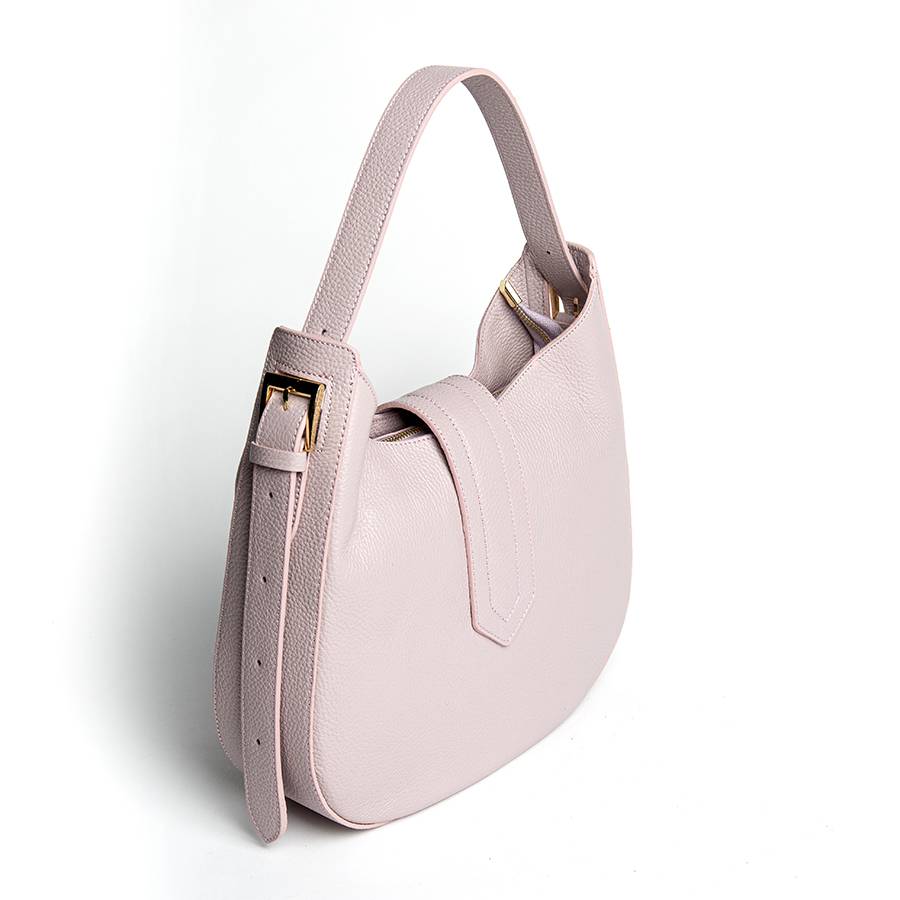 Laura Di Maggio JASMINE – Hobo bag in pelle dollaro orchidea Italy