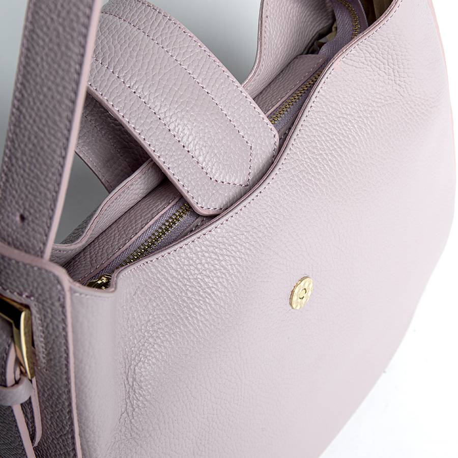 Laura Di Maggio JASMINE – Hobo bag in pelle dollaro orchidea Italy