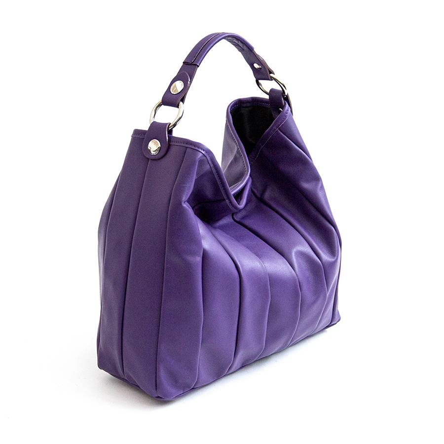 Laura Di Maggio TESSA SMALL – Sacca in pelle nappa trapuntata viola Nuovo