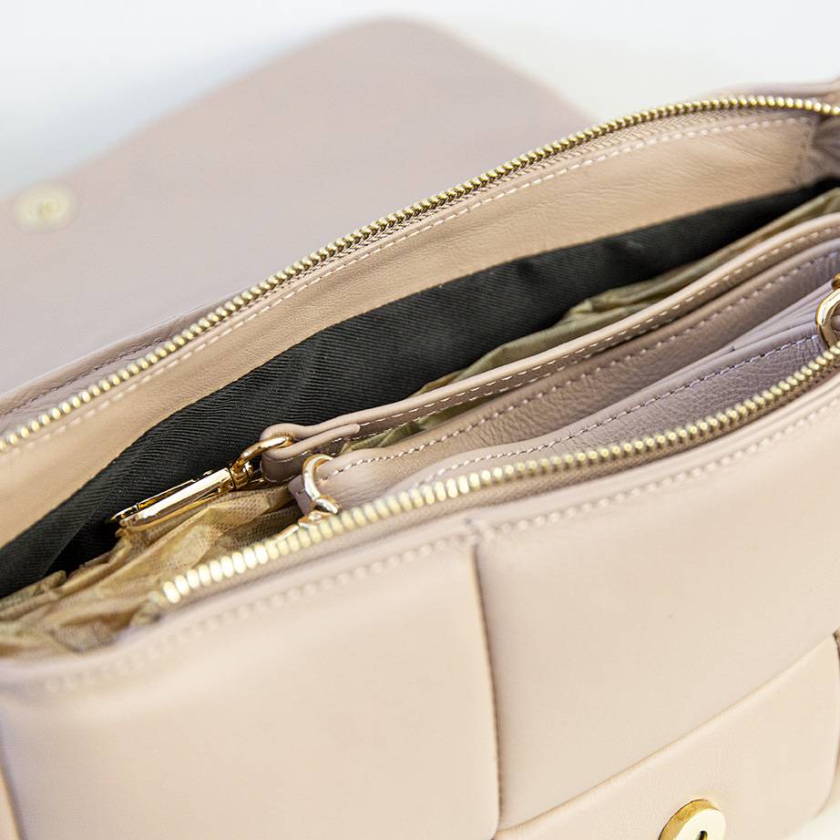 Laura Di Maggio DOLCE – Borsa in nappa trapuntata cipria Affare Del Giorno