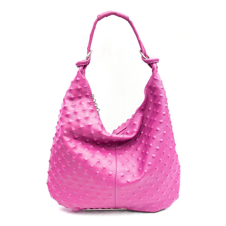 Laura Di Maggio ASIA – hobo bag in pelle stampa chiodo fucsia Vendita Calda
