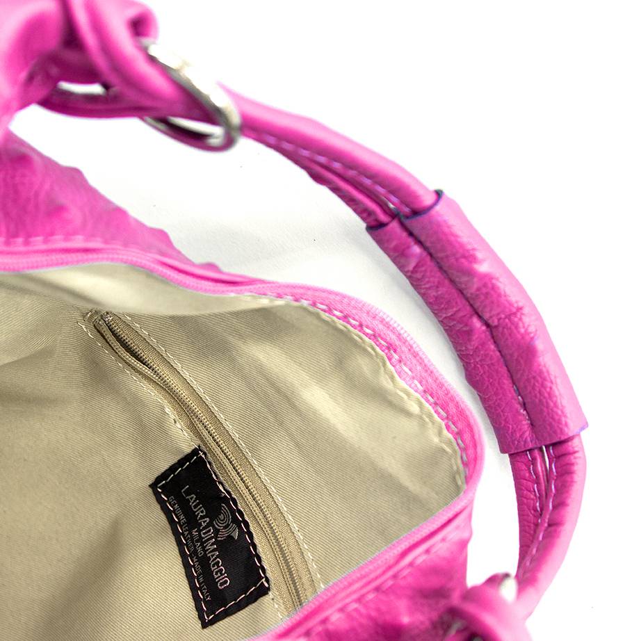 Laura Di Maggio ASIA – hobo bag in pelle stampa chiodo fucsia Vendita Calda