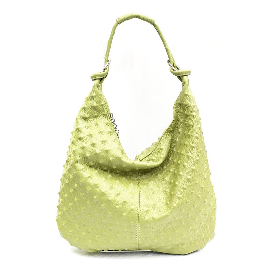 Laura Di Maggio ASIA – hobo bag in pelle stampa chiodo lime Vendita Economica