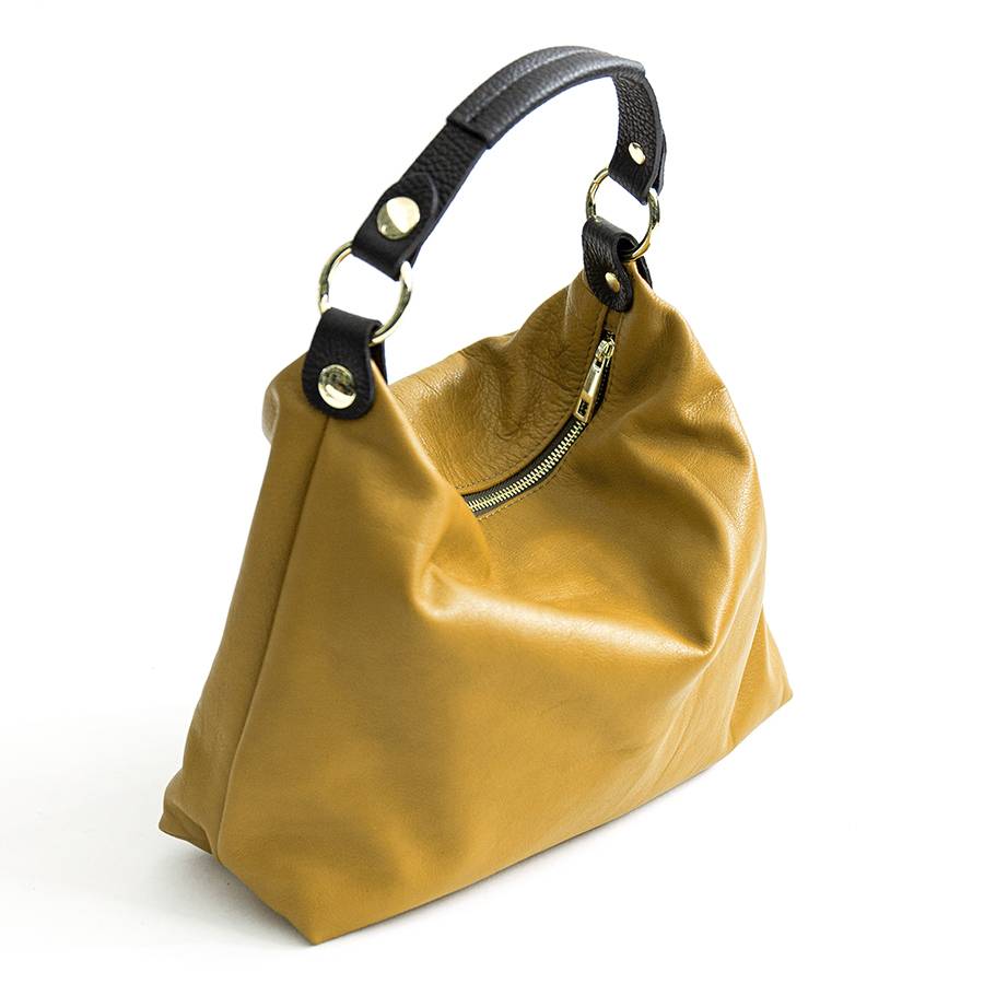 Laura Di Maggio DEMY – Sacca in pelle nappa senape Vendite Flash