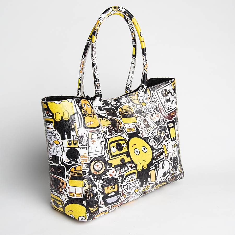 Laura Di Maggio DOODLE MAXI – Shopping in pelle serigrafata Spedizione gratuita