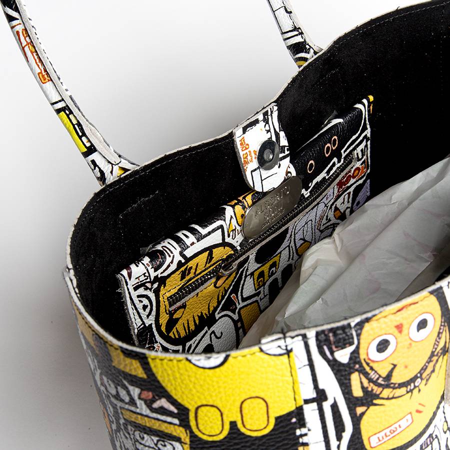 Laura Di Maggio DOODLE MAXI – Shopping in pelle serigrafata Spedizione gratuita