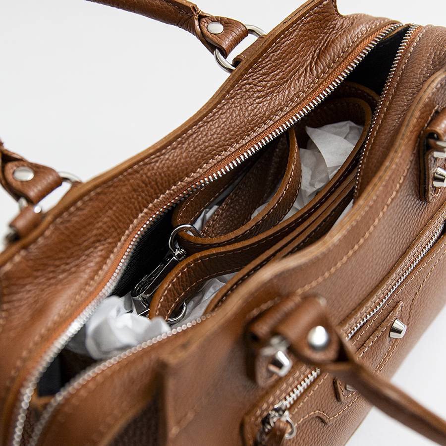Laura Di Maggio BARCELLONA – bauletto in pelle cuoio Fornitura limitata
