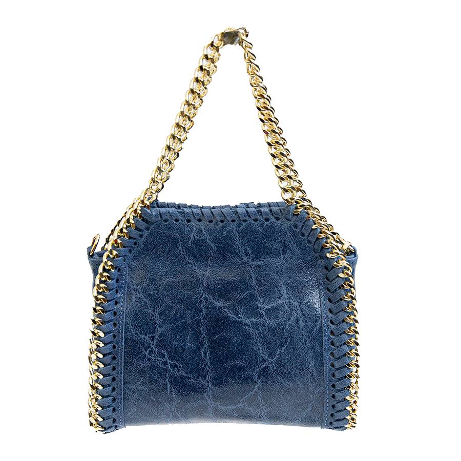 Laura Di Maggio LUMI – Borsa con catene in pelle vintage blu Shopping online