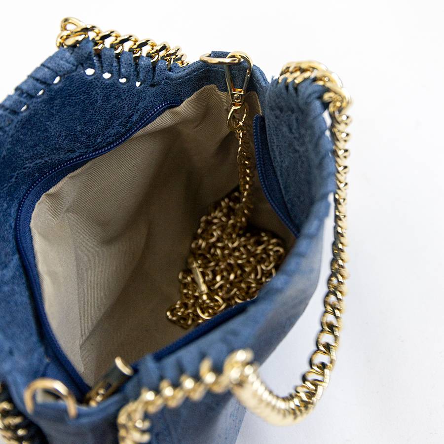 Laura Di Maggio LUMI – Borsa con catene in pelle vintage blu Shopping online