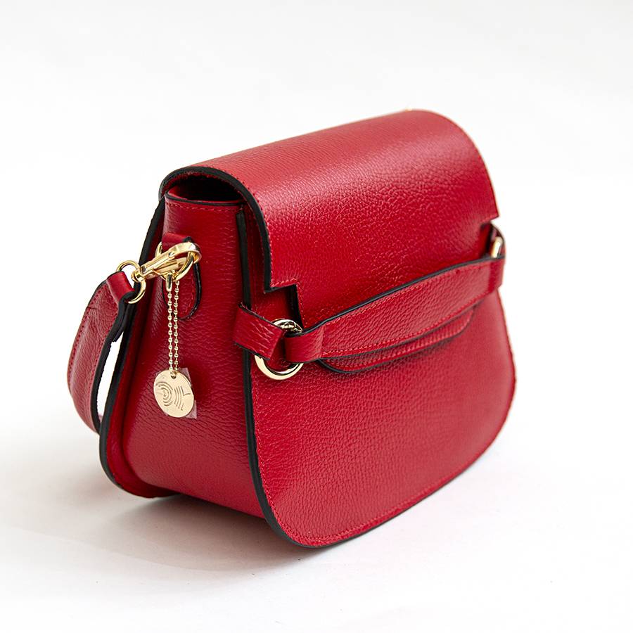 Laura Di Maggio SALLY – Postina con patta in pelle rossa Offerta Pasqua