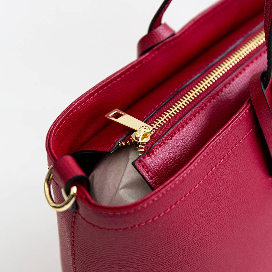 Laura Di Maggio NIKITA – Shopping in pelle saffiano rubino Offerta San Valentino