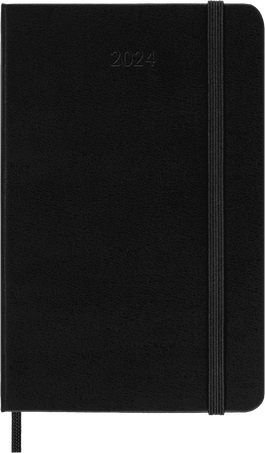 Moleskine Agenda Classic 2024 PocketSettimanale Verticale, copertina rigida, 12 mesi, Nero