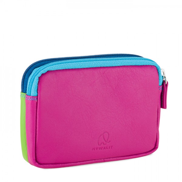 Mywalit Portafoglio/Astuccio in Pelle con doppia Zip Liguria Italia
