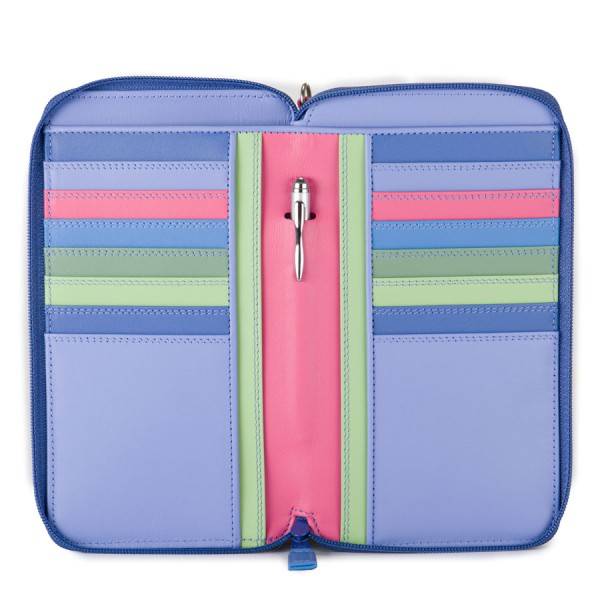 Mywalit Portafoglio multifunzione con zip su tre lati e tracolla Viola Hotsell