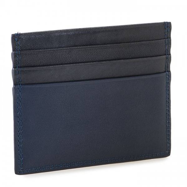 Mywalit Porta carte di credito doppio con tecnologia RFID Nero-Blu Outlet