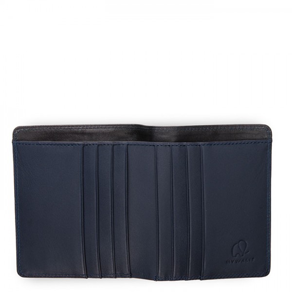Mywalit Portafoglio standard uomo con tecnologia RFID Nero-Blu Saldi Di Fabbrica