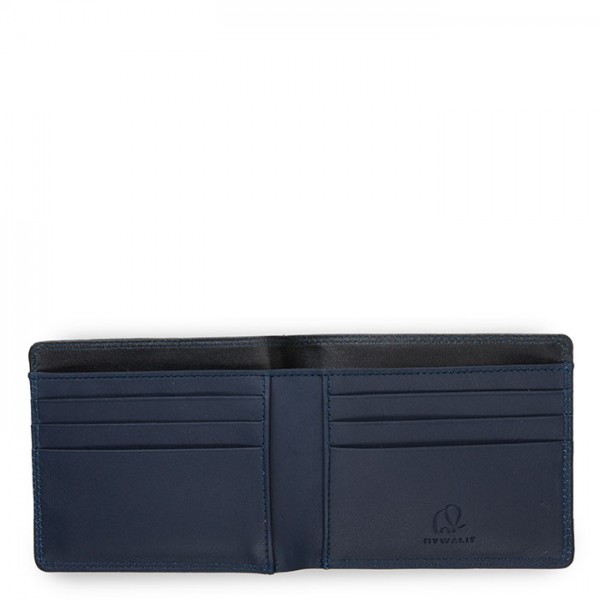 Mywalit Portafoglio da uomo standard E/W con tecnologia RFID Nero-Blu Moda
