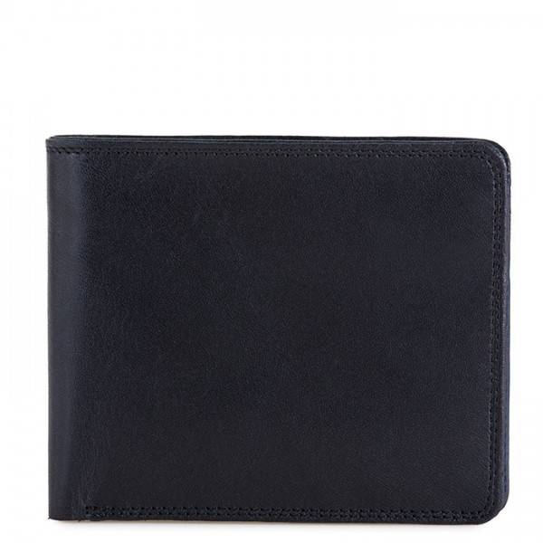 Mywalit Portafoglio da uomo con portamonete e tecnologia RFID Nero-Blu Italy