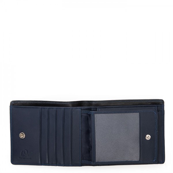 Mywalit Portafoglio da uomo grande con lente e protezione RFID Nero-Blu 2025