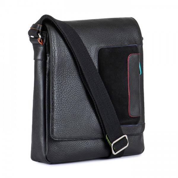 Mywalit Borsa a tracolla Havana con risvolto Black Pace Nuovo