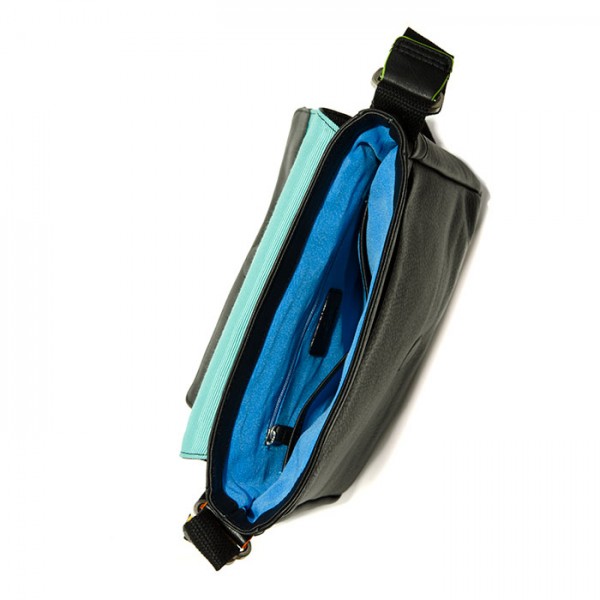 Mywalit Borsa a tracolla Havana con risvolto Black Pace Nuovo