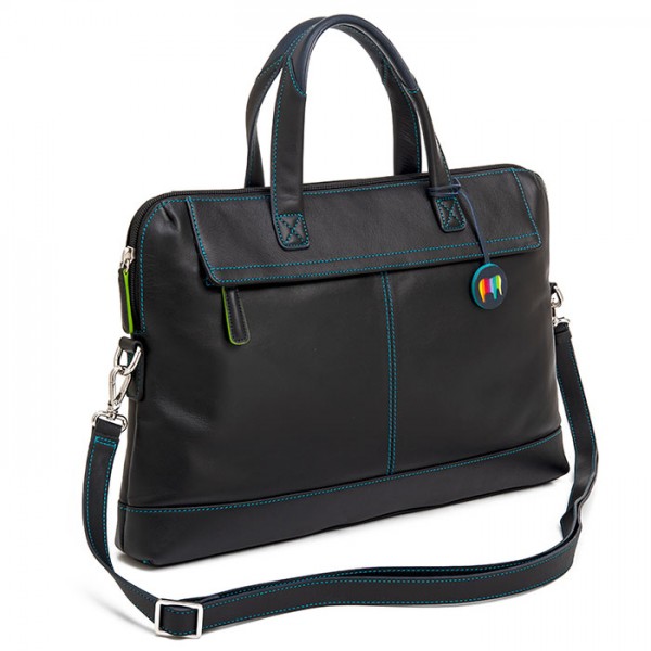 Mywalit Borsa sottile da Lavoro in pelle Black Pace Pezzi Unici