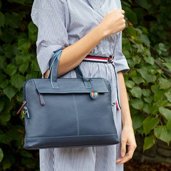 Mywalit Borsa sottile da Lavoro in pelle Black Pace Pezzi Unici