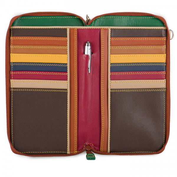 Mywalit Portafoglio multifunzione con zip su tre lati e tracolla Bosco Outlet