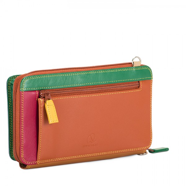 Mywalit Portafoglio multifunzione con zip su tre lati e tracolla Bosco Outlet