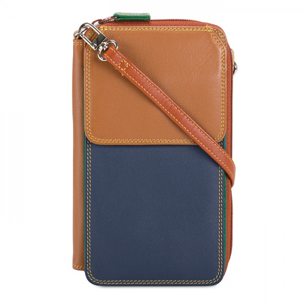Mywalit Portafoglio multifunzione con zip su tre lati e tracolla Bosco Outlet