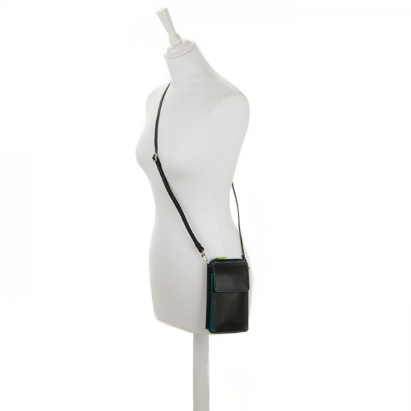 Mywalit Portafoglio multifunzione con zip su tre lati e tracolla Black Pace Saldi