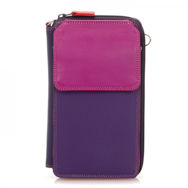 Mywalit Portafoglio multifunzione con zip su tre lati e tracolla Sangria Multi Offerte