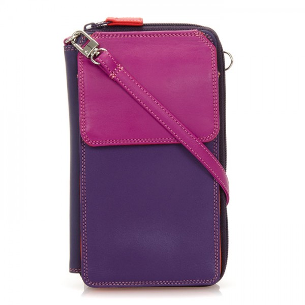 Mywalit Portafoglio multifunzione con zip su tre lati e tracolla Sangria Multi Offerte