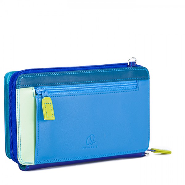 Mywalit Portafoglio multifunzione con zip su tre lati e tracolla Seascape Hotsell