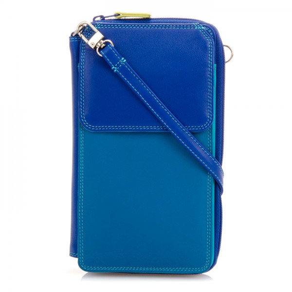 Mywalit Portafoglio multifunzione con zip su tre lati e tracolla Seascape Hotsell