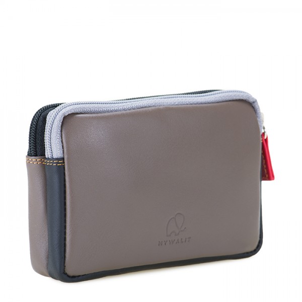 Mywalit Portafoglio/Astuccio in Pelle con doppia Zip Fumo Vendite Flash