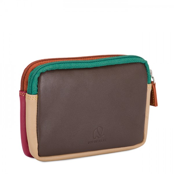 Mywalit Portafoglio/Astuccio in Pelle con doppia Zip Bosco In Saldo