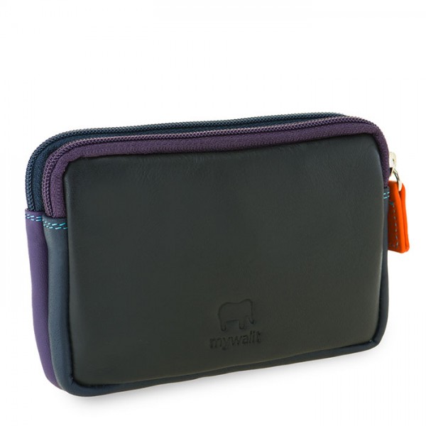 Mywalit Portafoglio/Astuccio in Pelle con doppia Zip Black Pace Moda