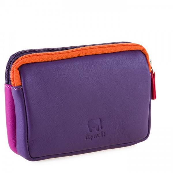 Mywalit Portafoglio/Astuccio in Pelle con doppia Zip Sangria Multi 2025