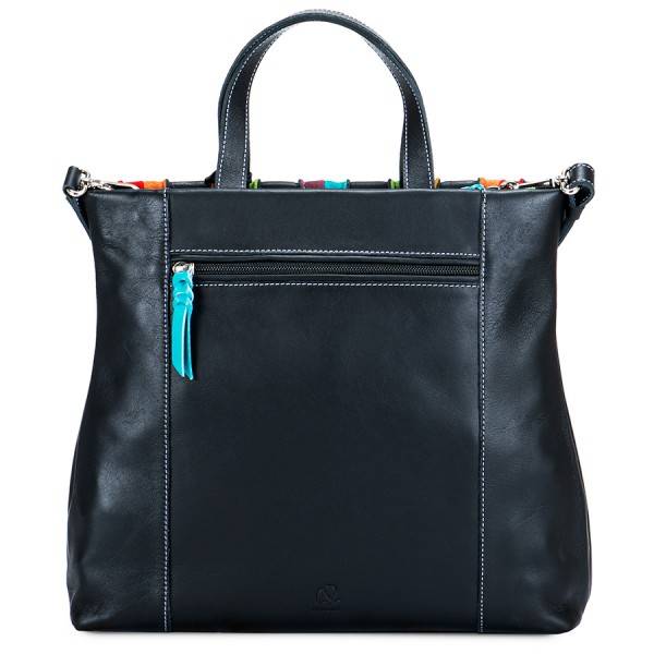 Mywalit Borsa Shopper Laguna in pelle e camoscio Nero Presa