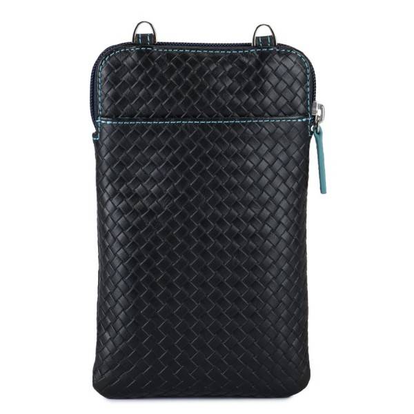 Mywalit Organiser Porta Telefono linea Embossed Nappa Black Pace Vendita Calda