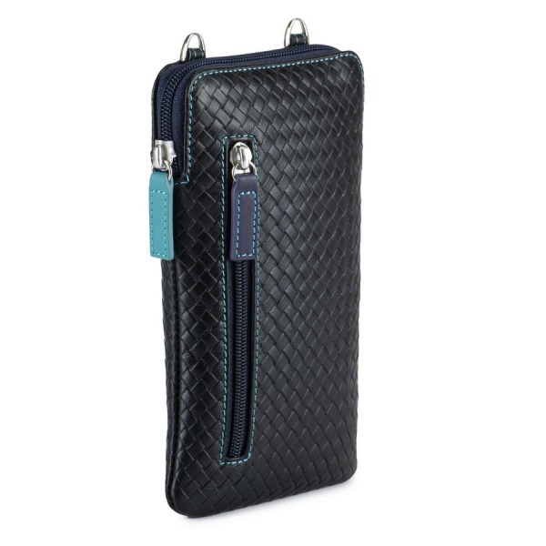 Mywalit Organiser Porta Telefono linea Embossed Nappa Black Pace Vendita Calda