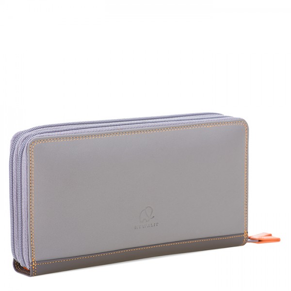 Mywalit Portafoglio con doppia zip grande Fumo Promozione