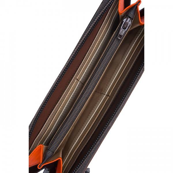 Mywalit Portafoglio con zip grande Cacao Economico