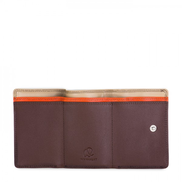 Mywalit Portafoglio in pelle a tre ante Cacao In Vendita