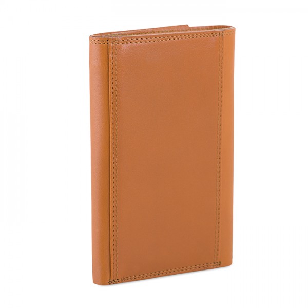 Mywalit Portafoglio da uomo Tri-fold con zip Marrone-Oliva Moda