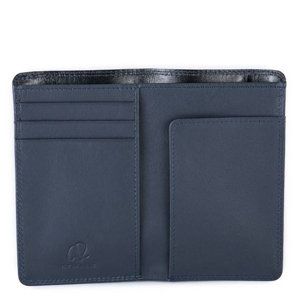 Mywalit Portafoglio da uomo bicolore Mini Doppio Scomparto Nero-Blu Negozio online di fabbrica