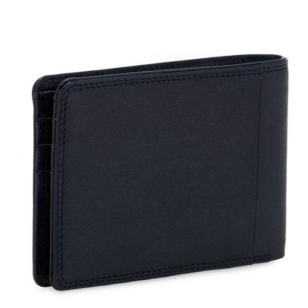 Mywalit Portafoglio da uomo con fermasoldi e tecnologia RFID Nappa Nero Liquidazione