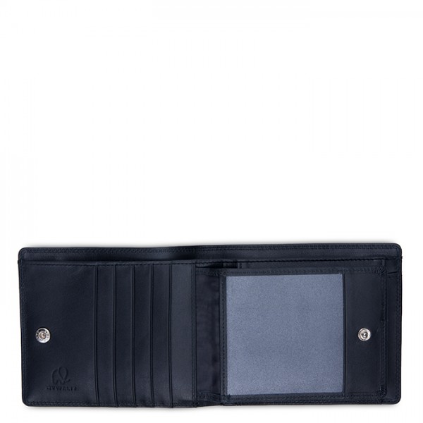 Mywalit Portafoglio da uomo grande con lente e protezione RFID Nappa Nero Rilascio limitato